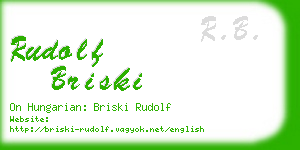 rudolf briski business card